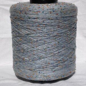 thin light blue flecked yarn